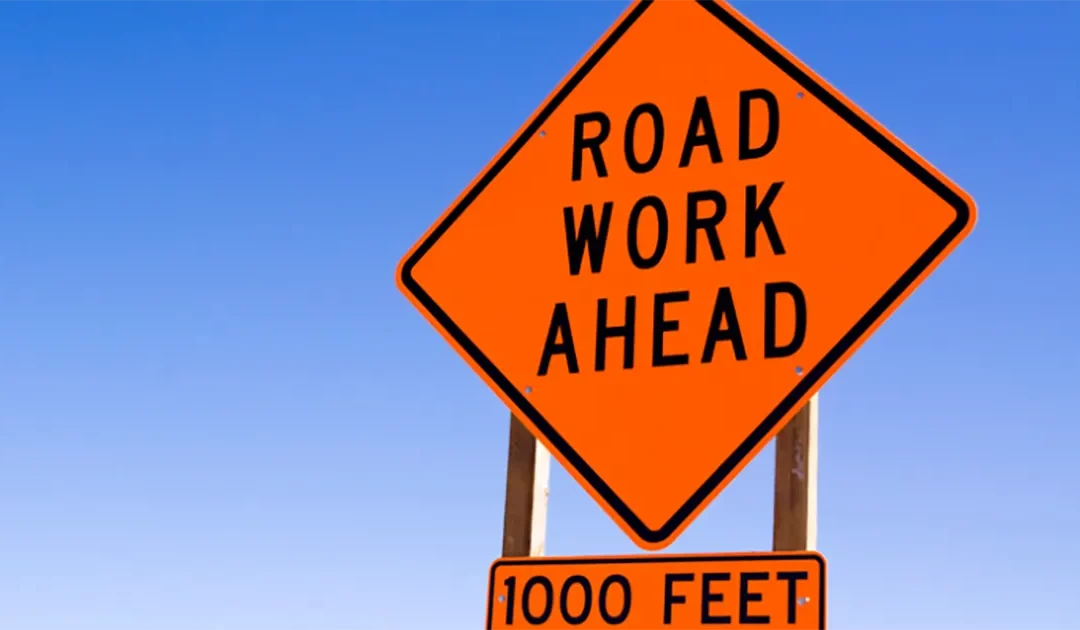 road work sign